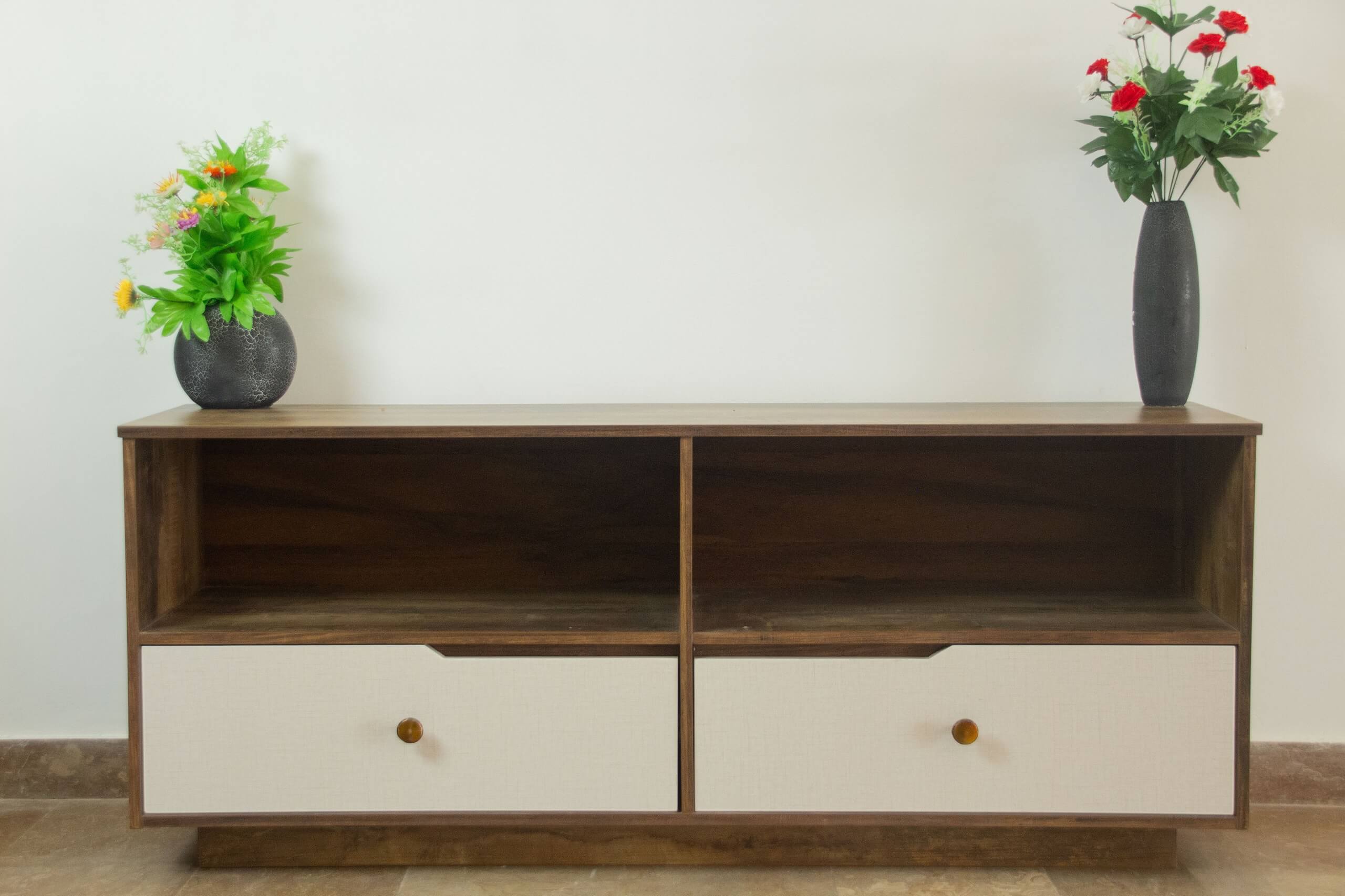 Brown white Console