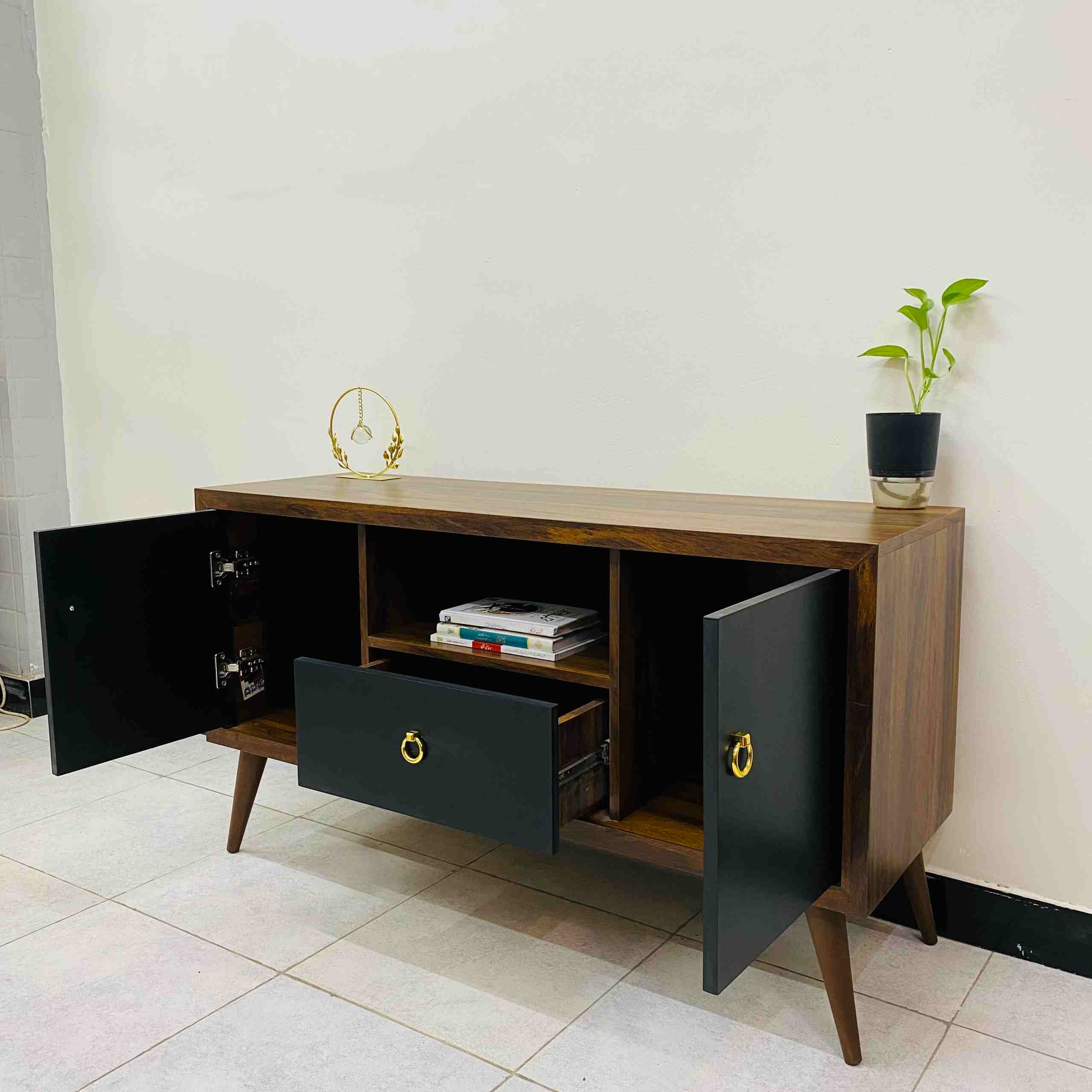 Brwon Black Console - Image 4