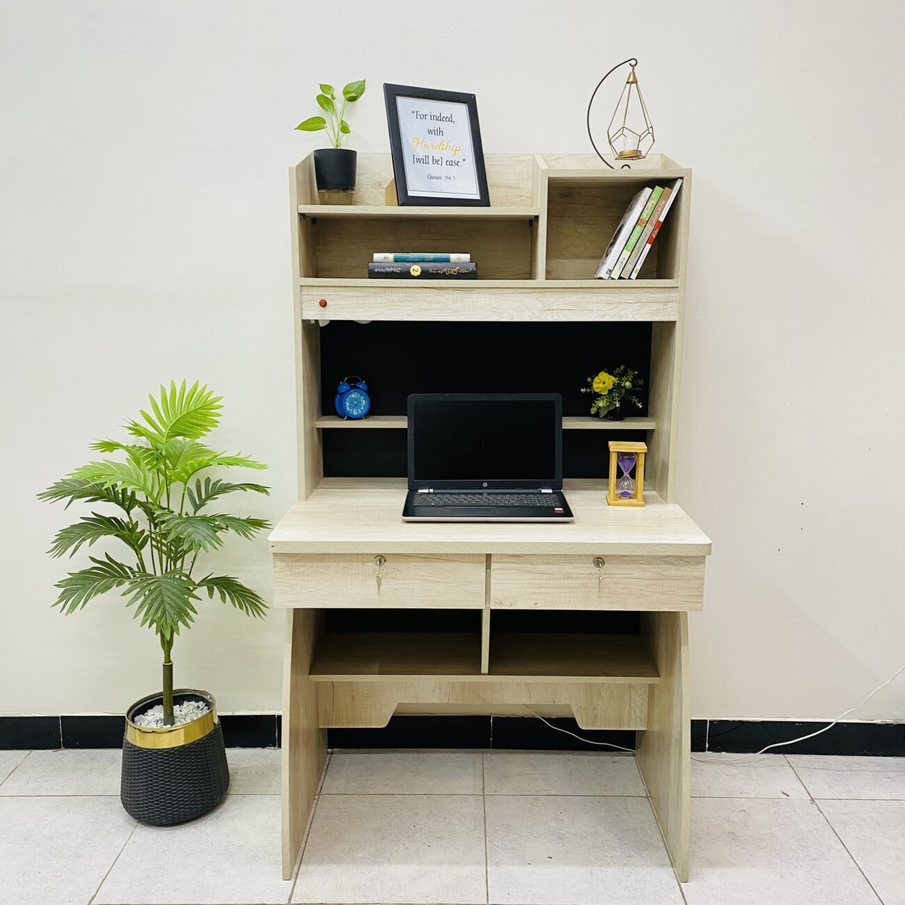 Study with book shelf